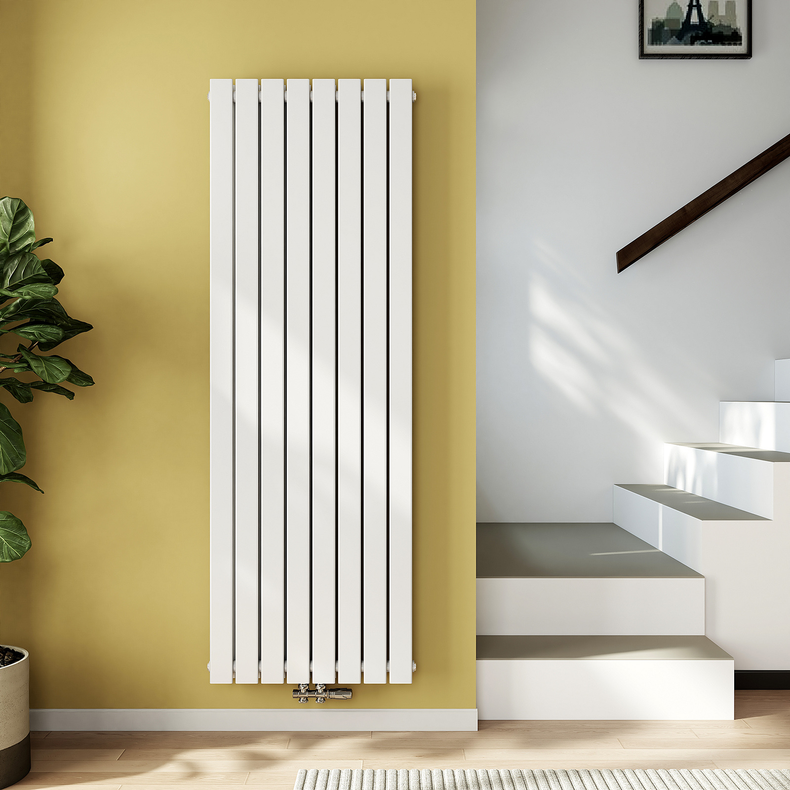 Emke radiador agua caliente acero plano doble capa blanco 180x62 cm