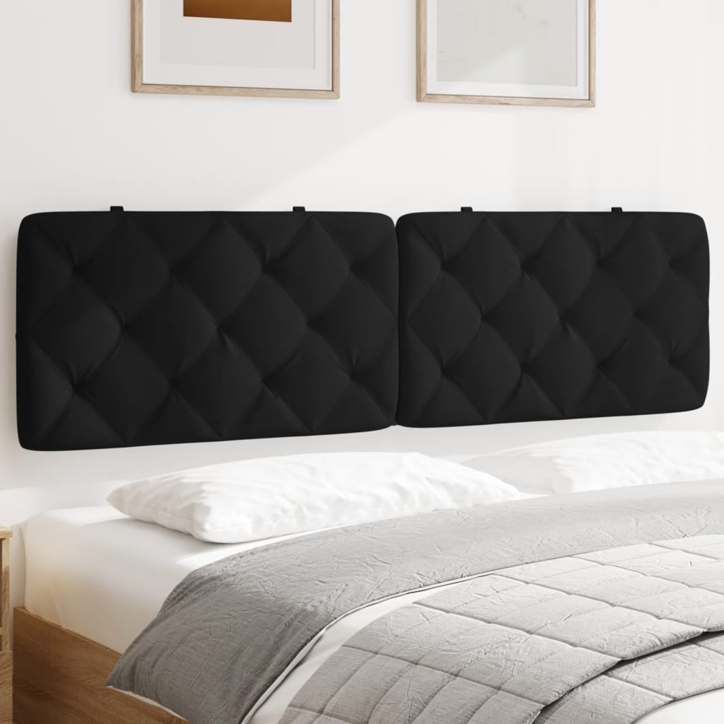 Cabecero de cama acolchado terciopelo negro 180 cm eso9933