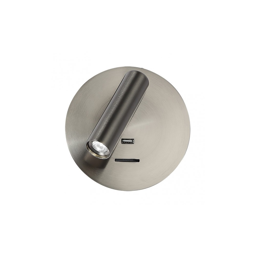 Fab 171561r03 | aplique 3w 4000k giotto redondo niquel con usb 150lm con in