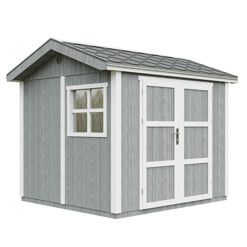 Caseta de jardín Timbela m913a-cavern steel, 5,9 m², premium, con suelo