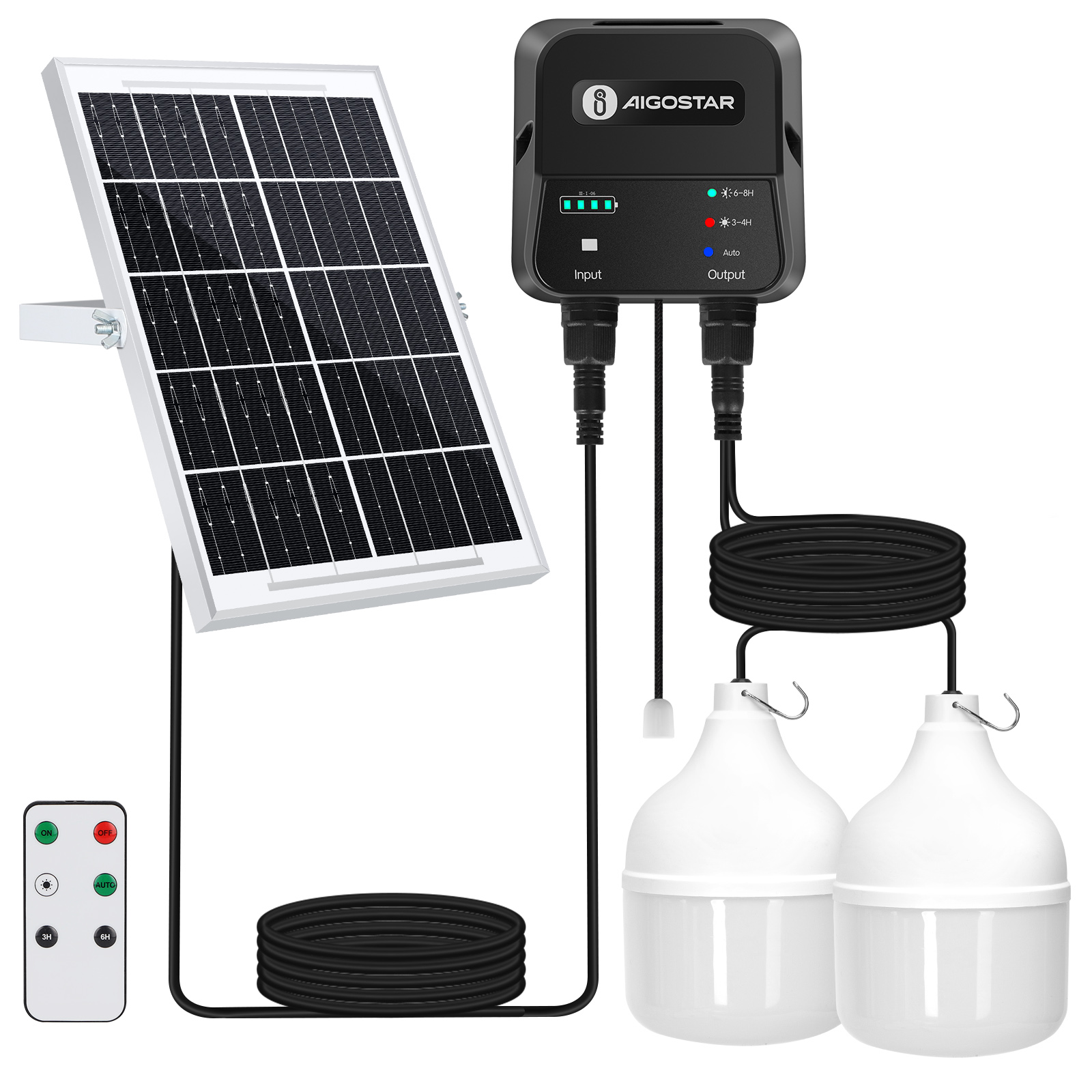 Aigostar plafón LED techo solar exterior 70w, ajustable 6500k