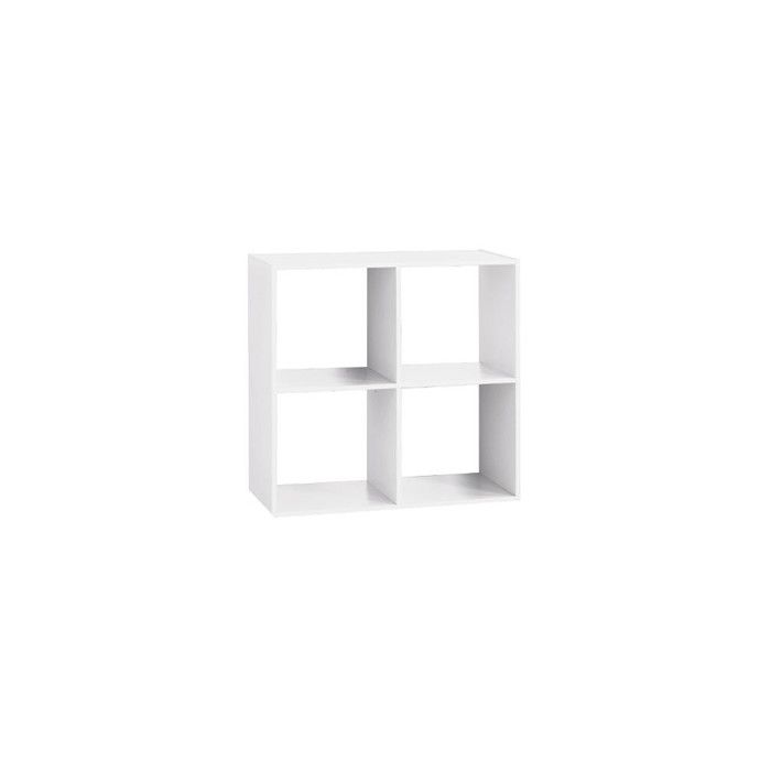 Estanteria madera para 4 cajas organizadoras blanco 67,6 x 32 x 67,6