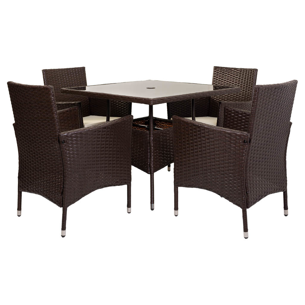 Set bristol mesa y 8 sillas color negro