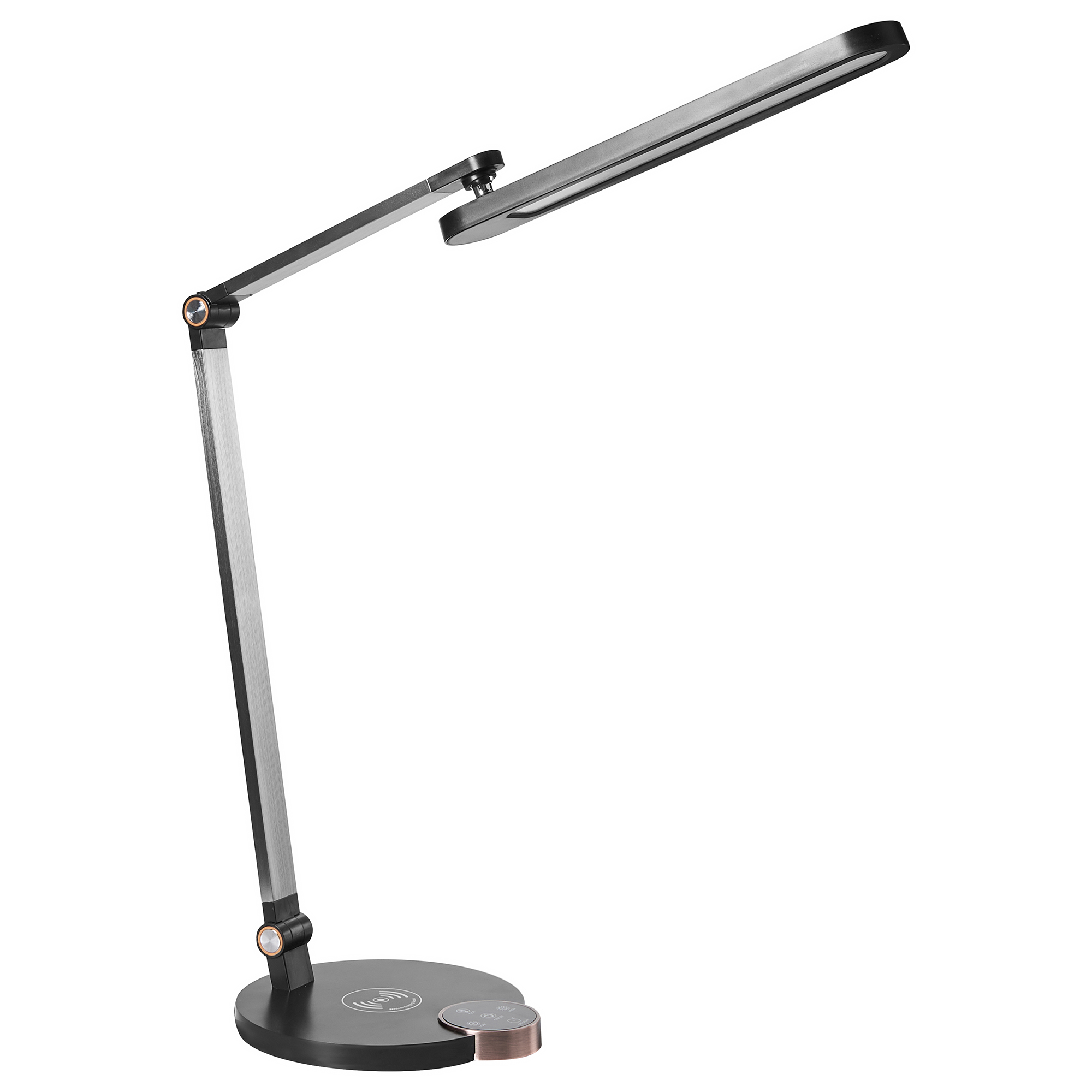 Lámpara LED de escritorio caroy con cargador inalámbrico negro