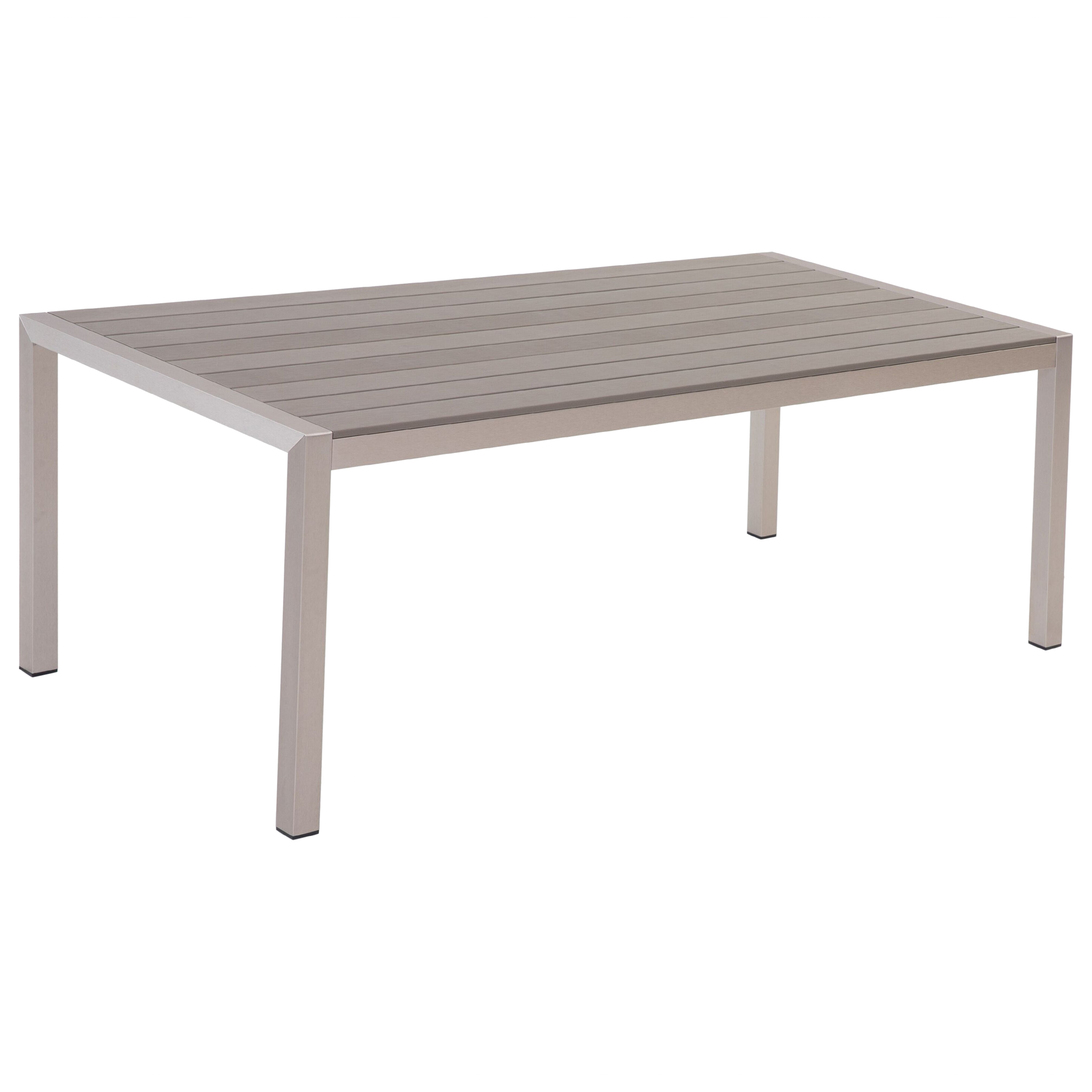 Mesa de jardín vernio 180 cm 90 cm metal gris