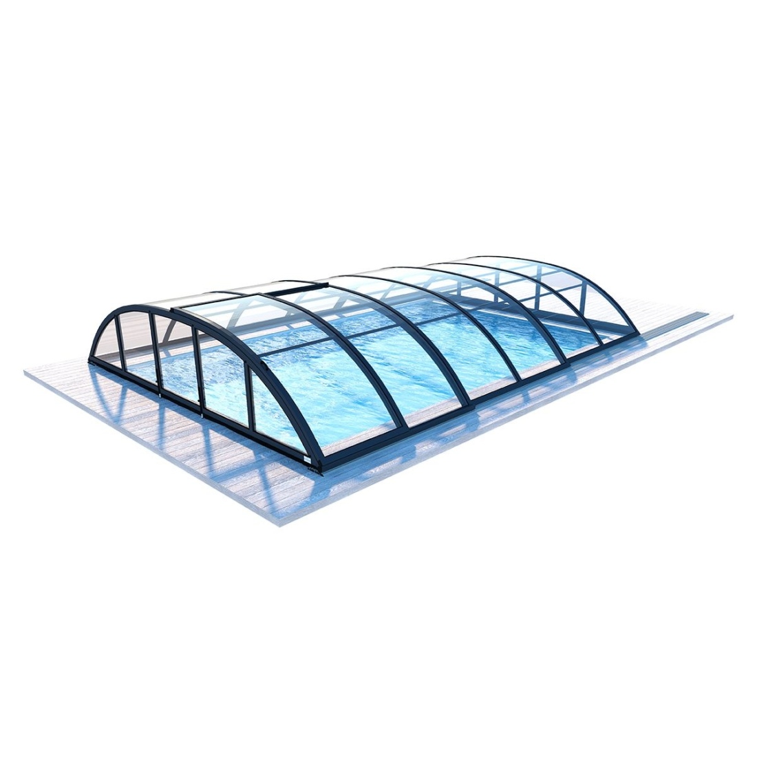 Cubierta para piscinas - 5.95x3.08 m - policarbonato compacto de 3 mm