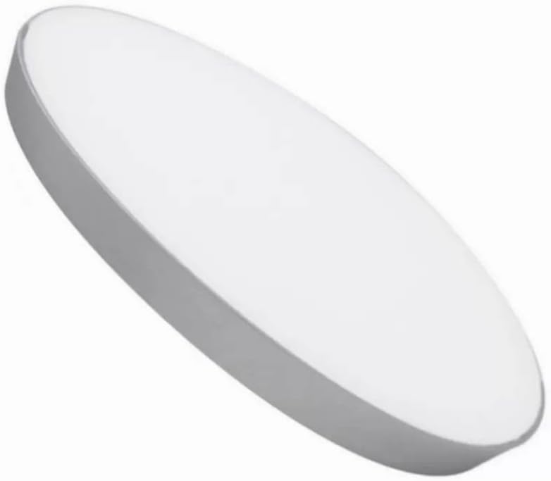 Plafón techo circular plata ø230mm 24w 2600lm osram chip - luz cálida 3000k