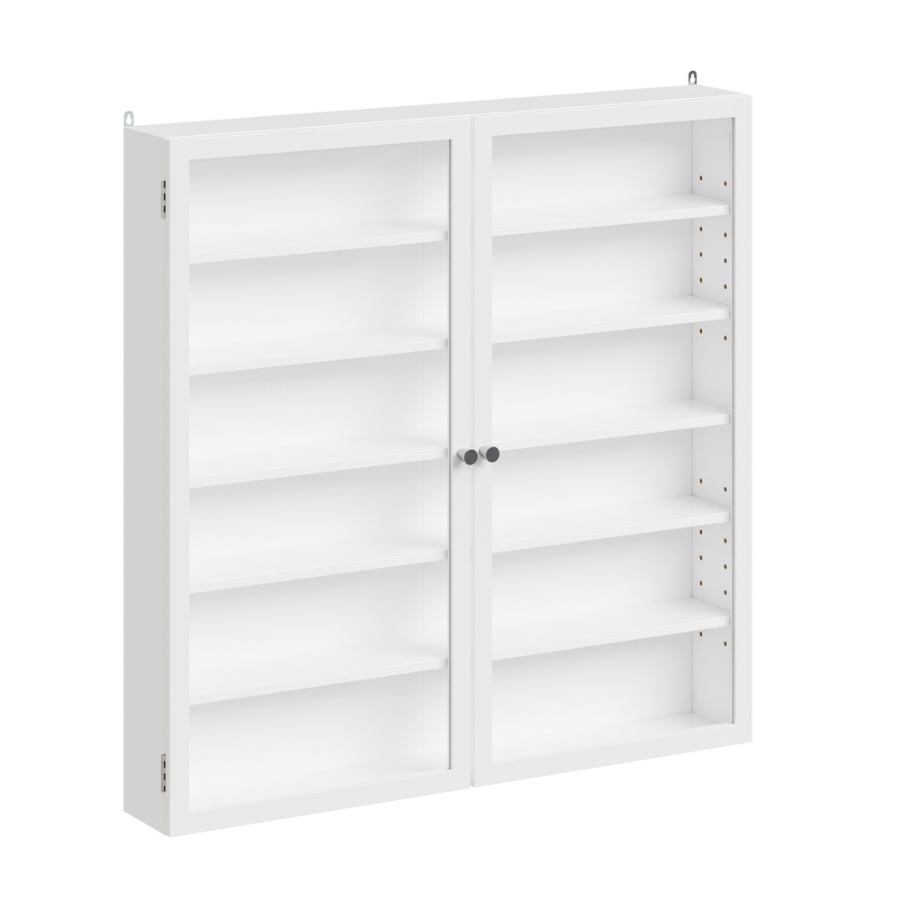 Sobuy armario colgante con puertas transparentes blanco