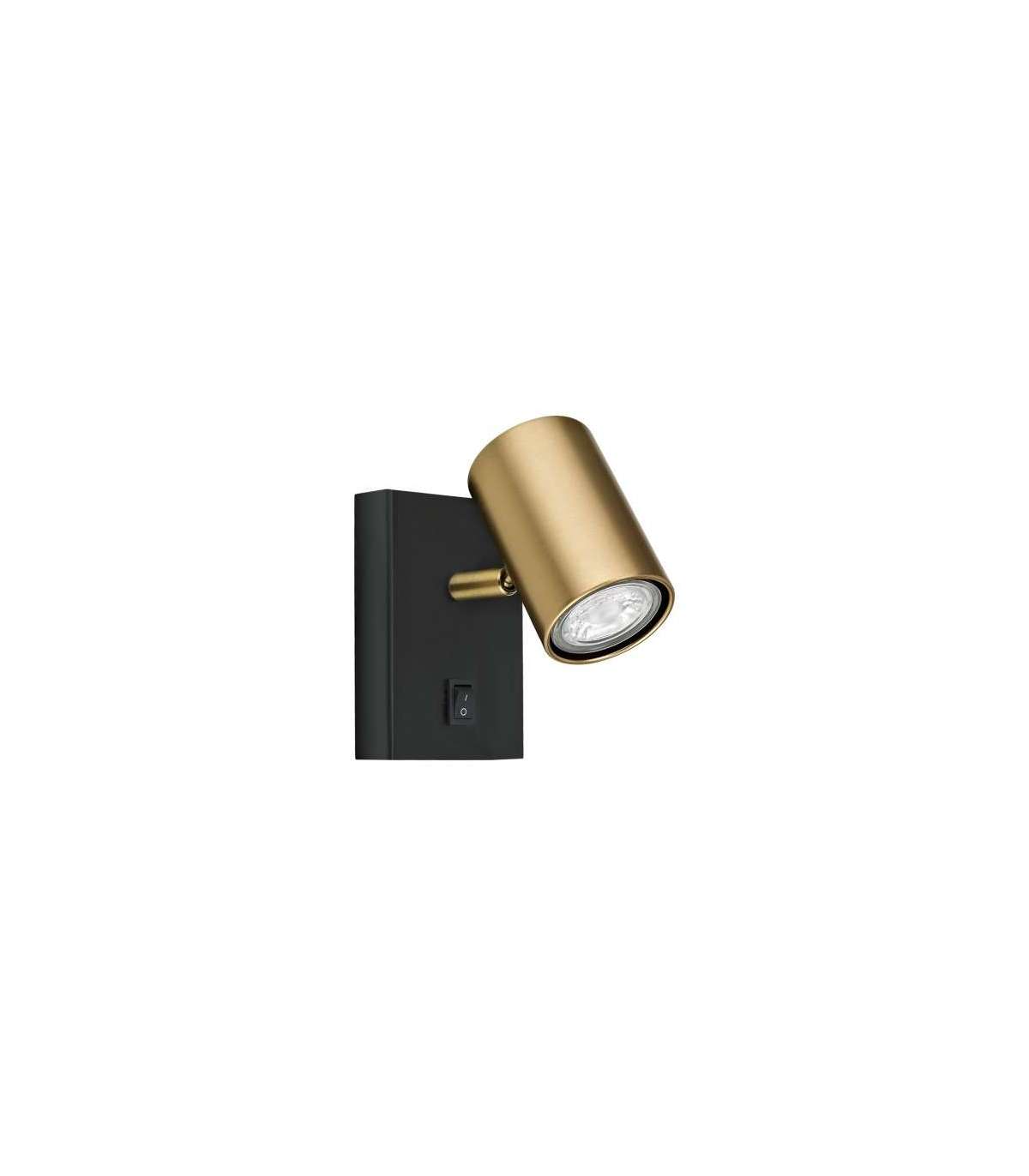 Aplique de pared paros luz orientable con interruptor integrado