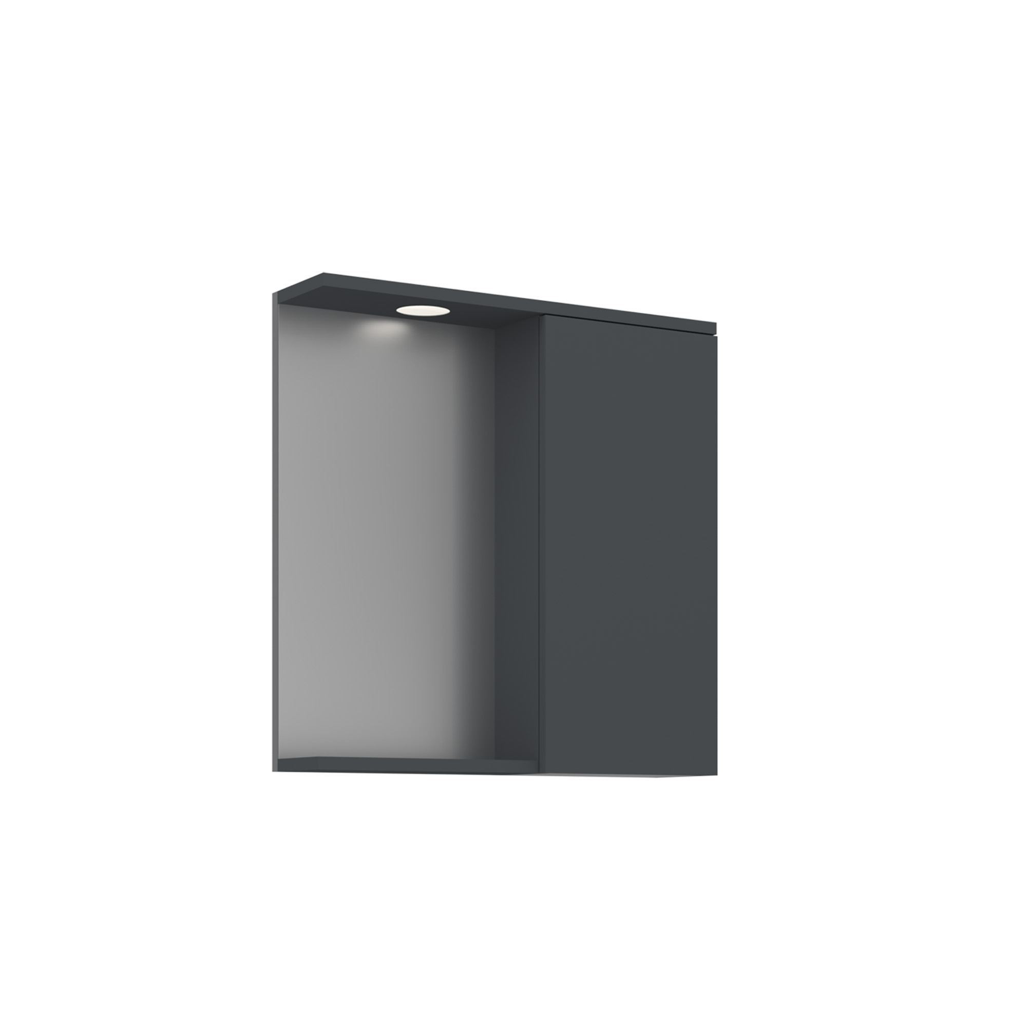 Mueble de baño con espejo <<purus 65>> - 63 x 18 x 68 cm - antracita mate