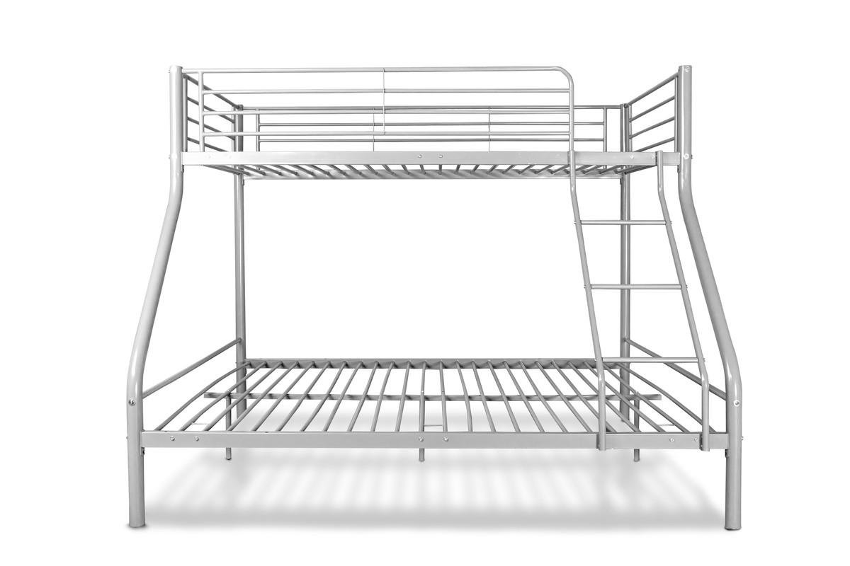 Litera matrimonial metálica para 3 personas, 200x145x96cm color gris