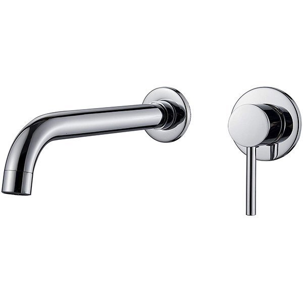 Grifo lavabo empotrado de pared, cromo