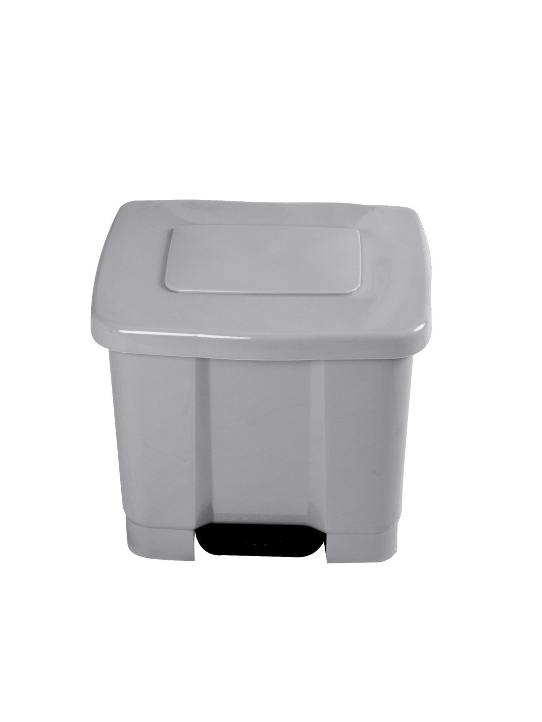 35l | plata | cubo de basura para el reciclaje – basurero con pedal 35l co