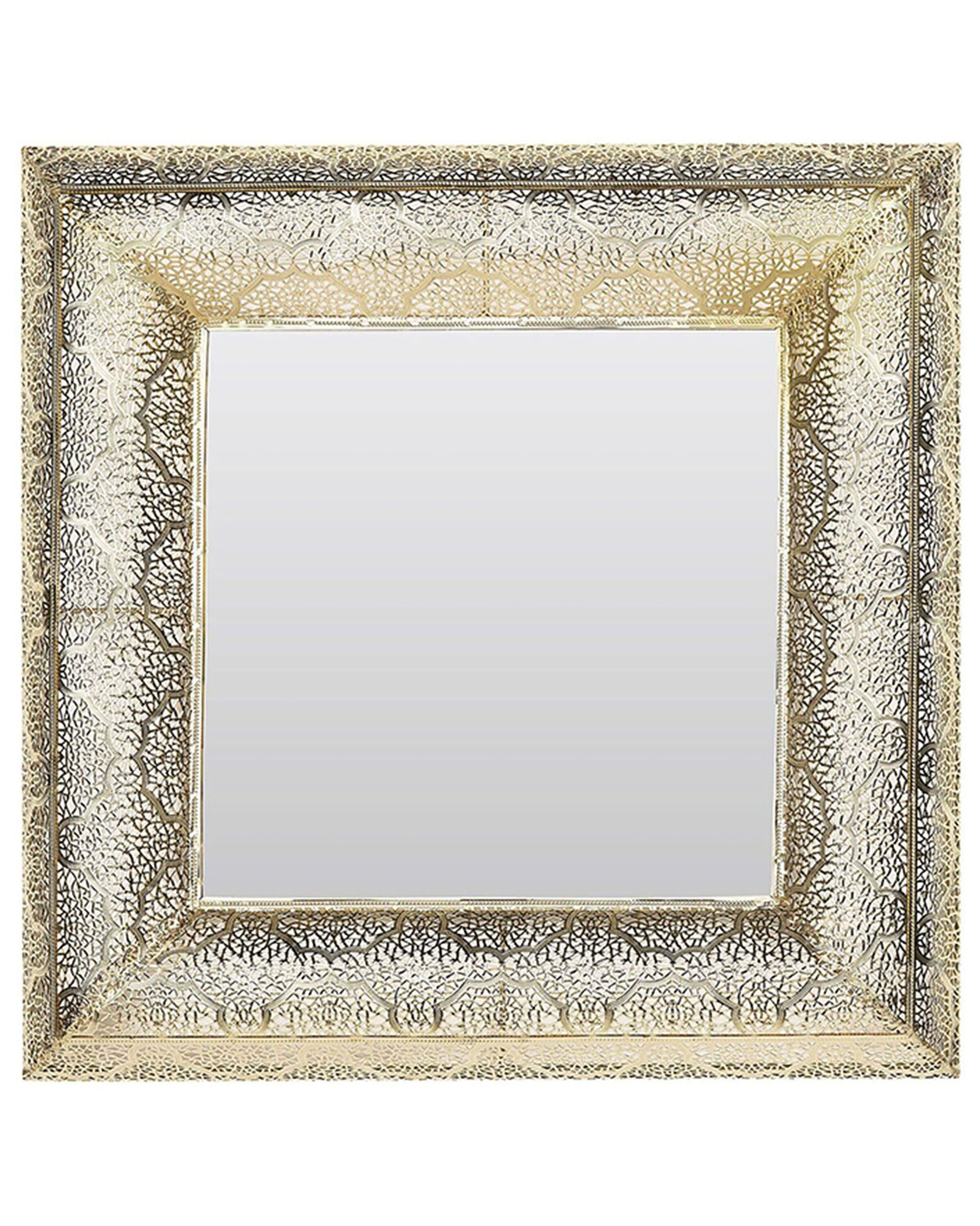 Espejo de pared plerin 60 cm 60 cm metal dorado