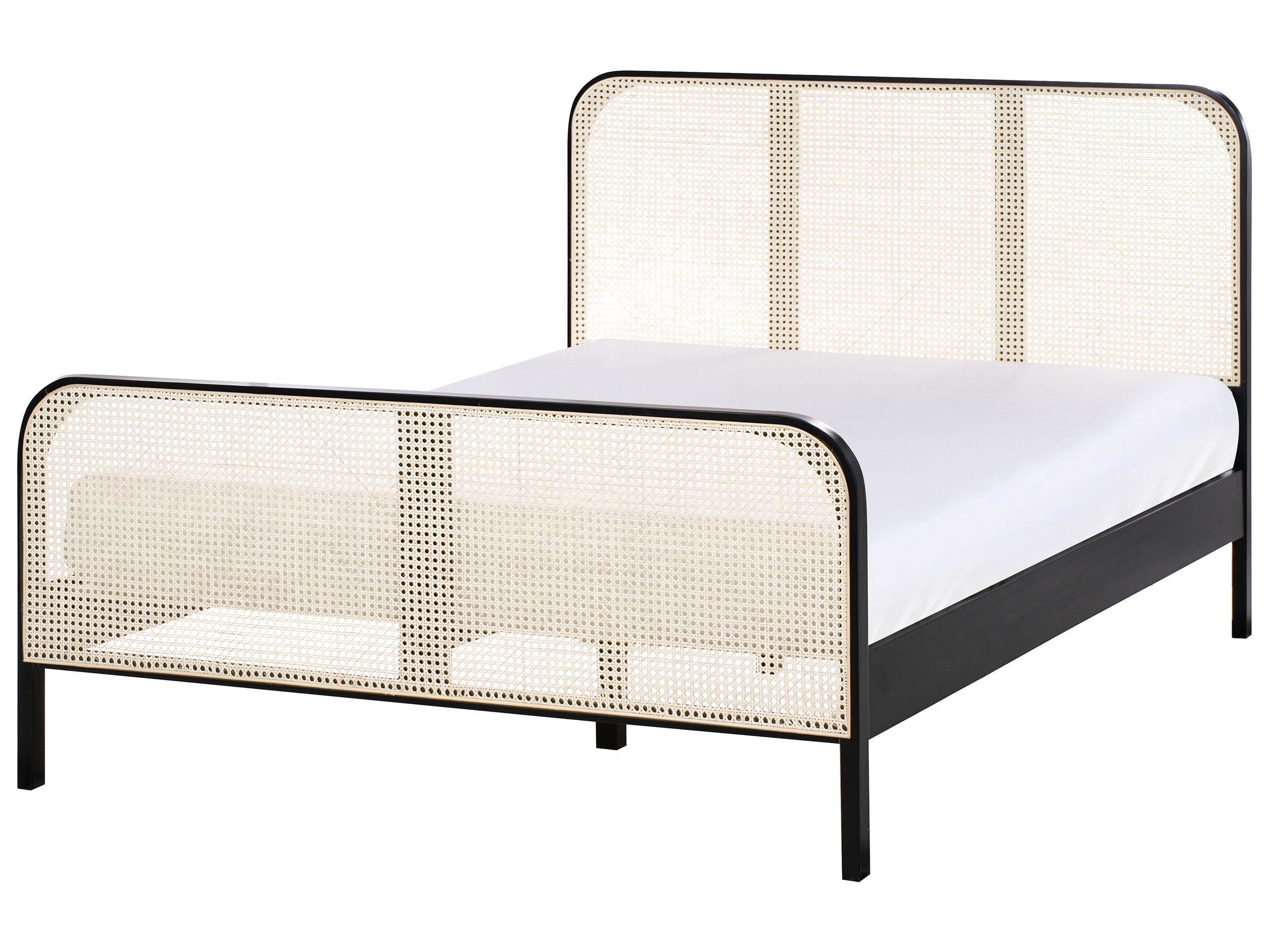 Cama madera de pino gonfaron 140 x 200 cm negro