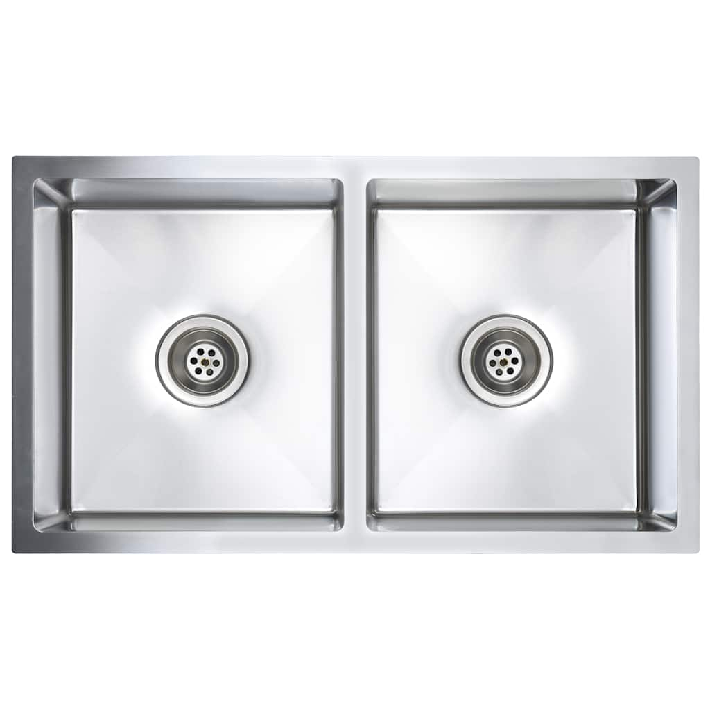 vidaXL fregadero de cocina hecho a mano acero inoxidable