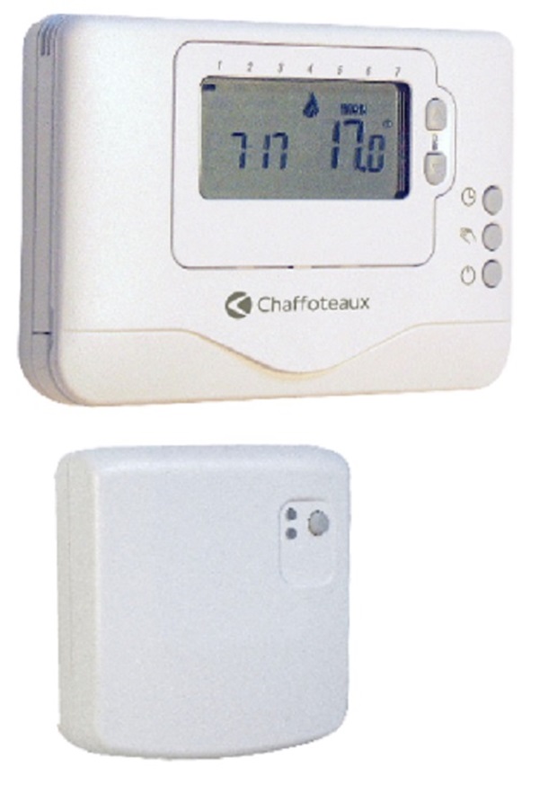 Termostato de ambiente programable sin cable por contacto seco easy control
