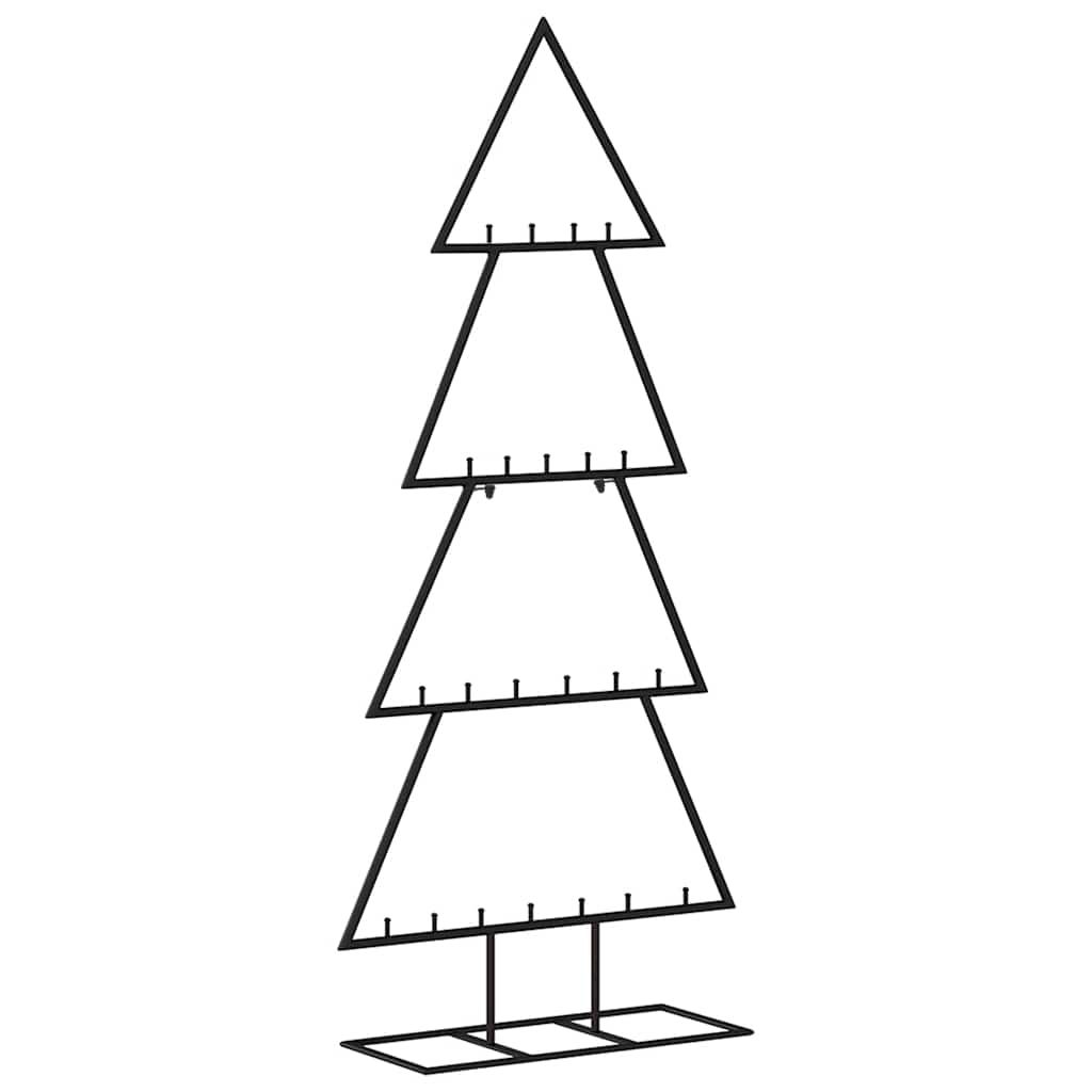 vidaXL árbol de navidad para decoración metal negro 125 cm