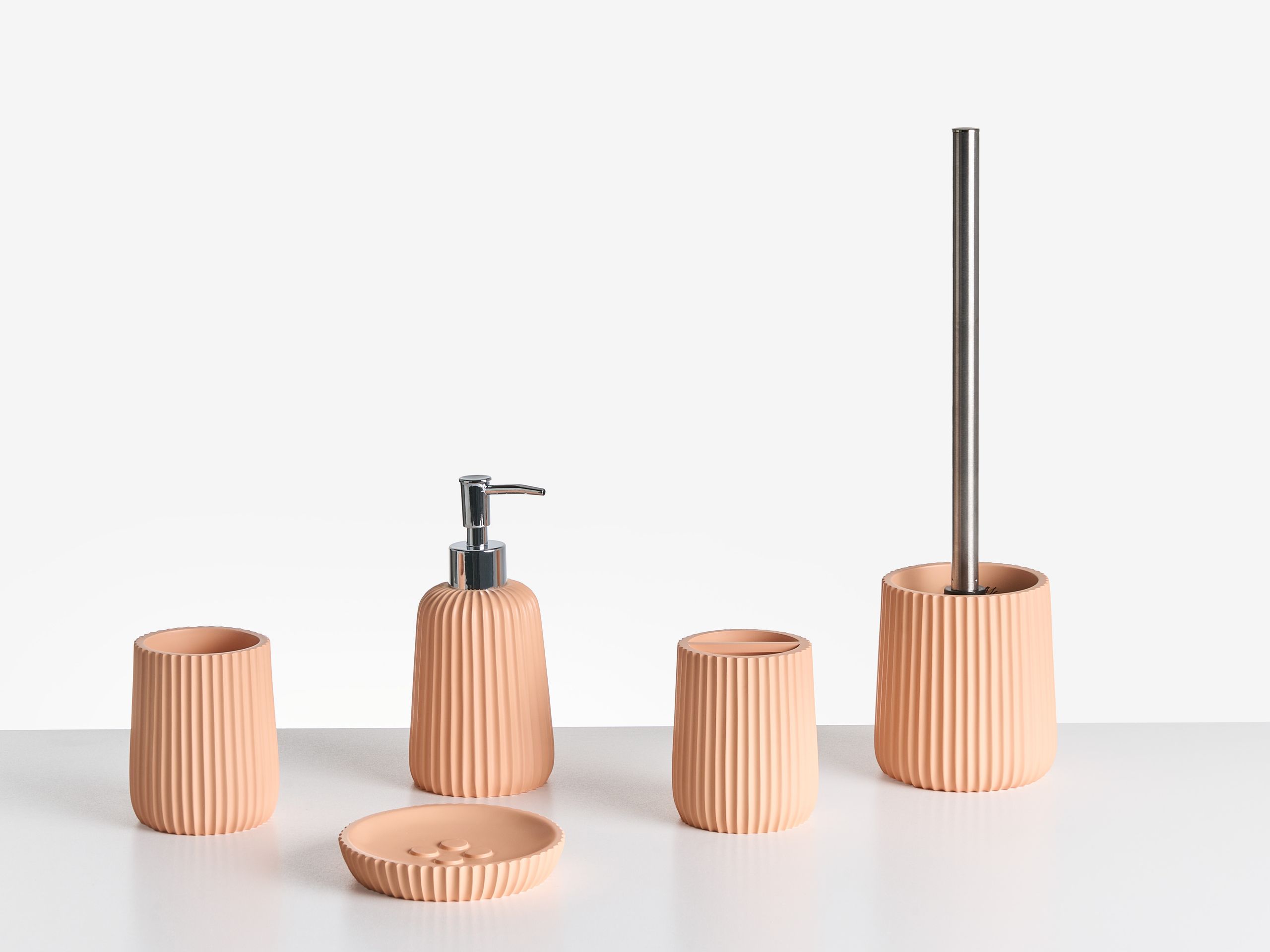 Conjunto de 5 accesorios de baño pozuzo naranja