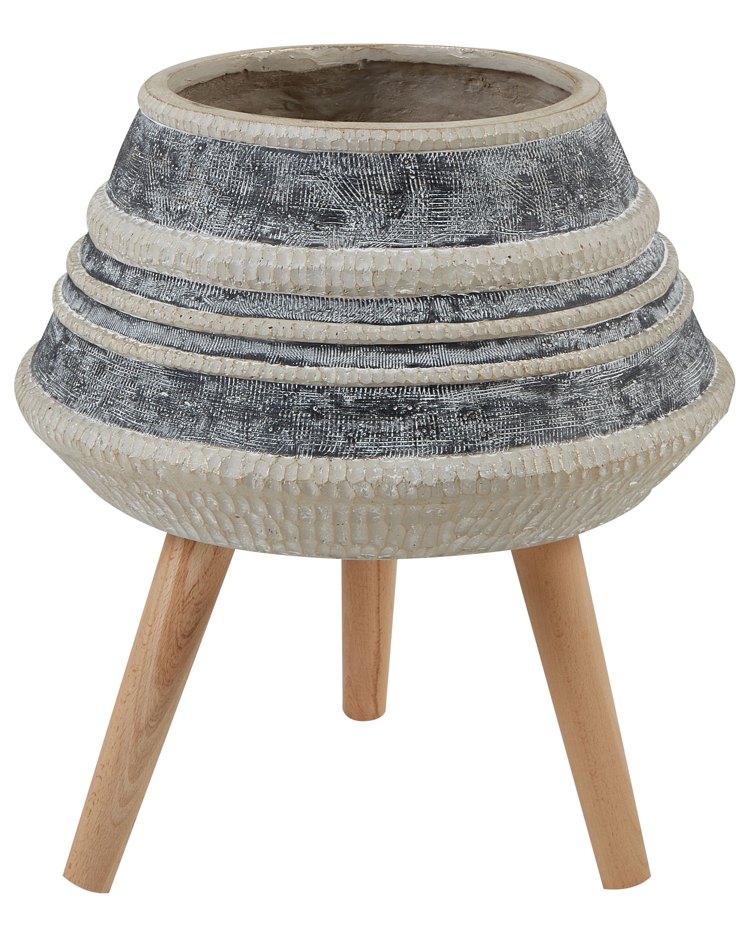 Maceta con patas athaea 37 cm beige