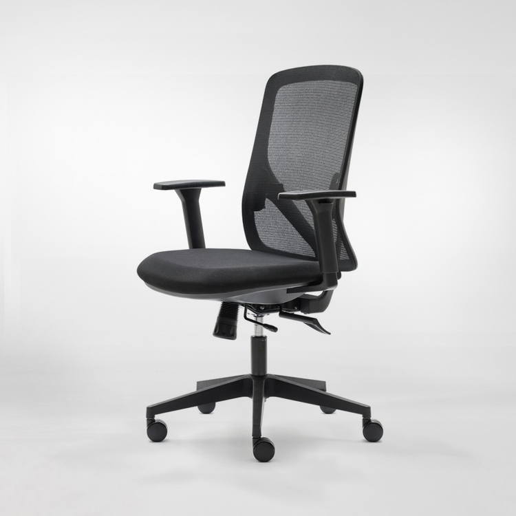 Silla ejecutiva euromof lyon white or black edition negro