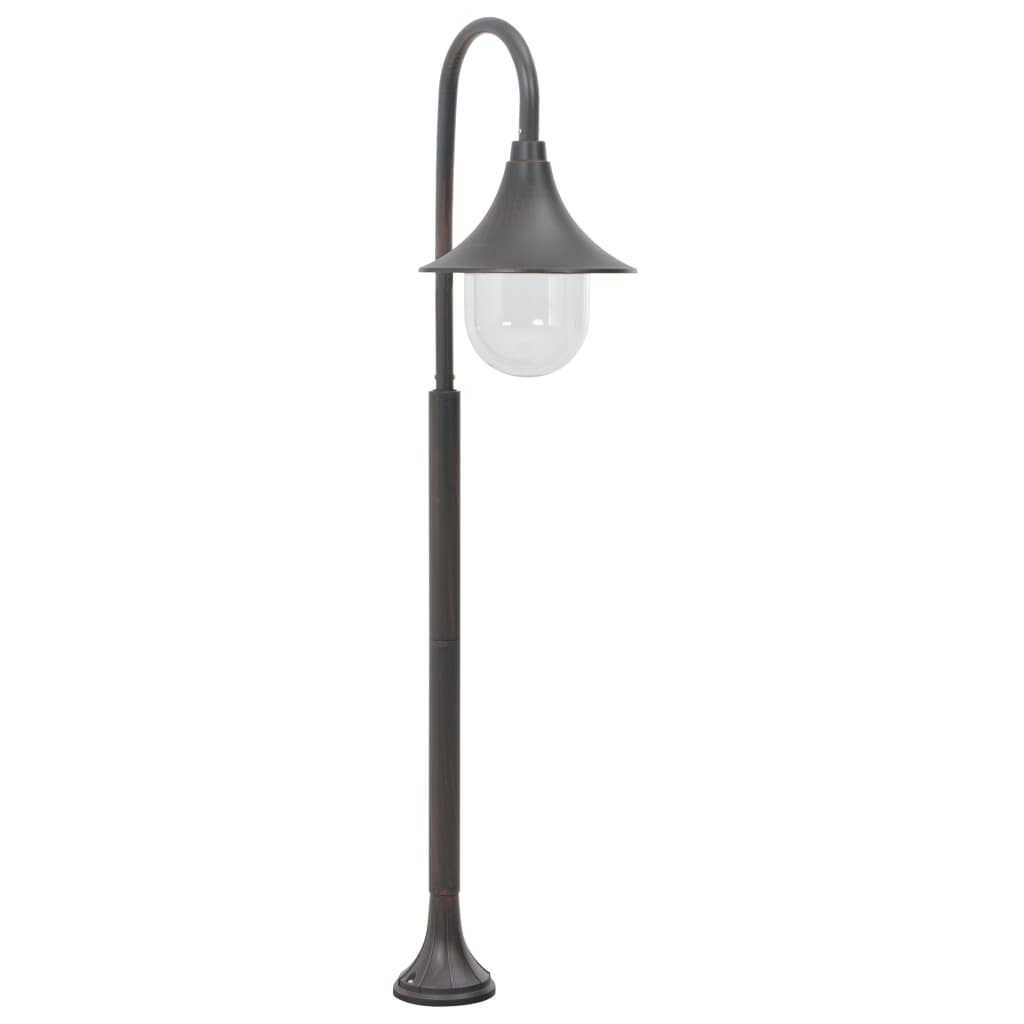 vidaXL farola de jardín de aluminio color bronce E27 120 cm