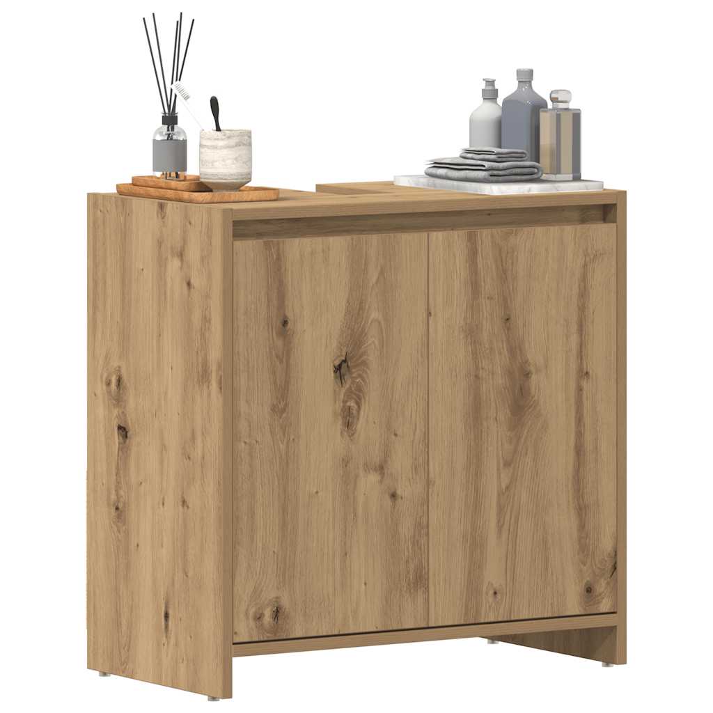 Mueble de lavabo de baño madera roble artisan 60x33x60 cm esb5971