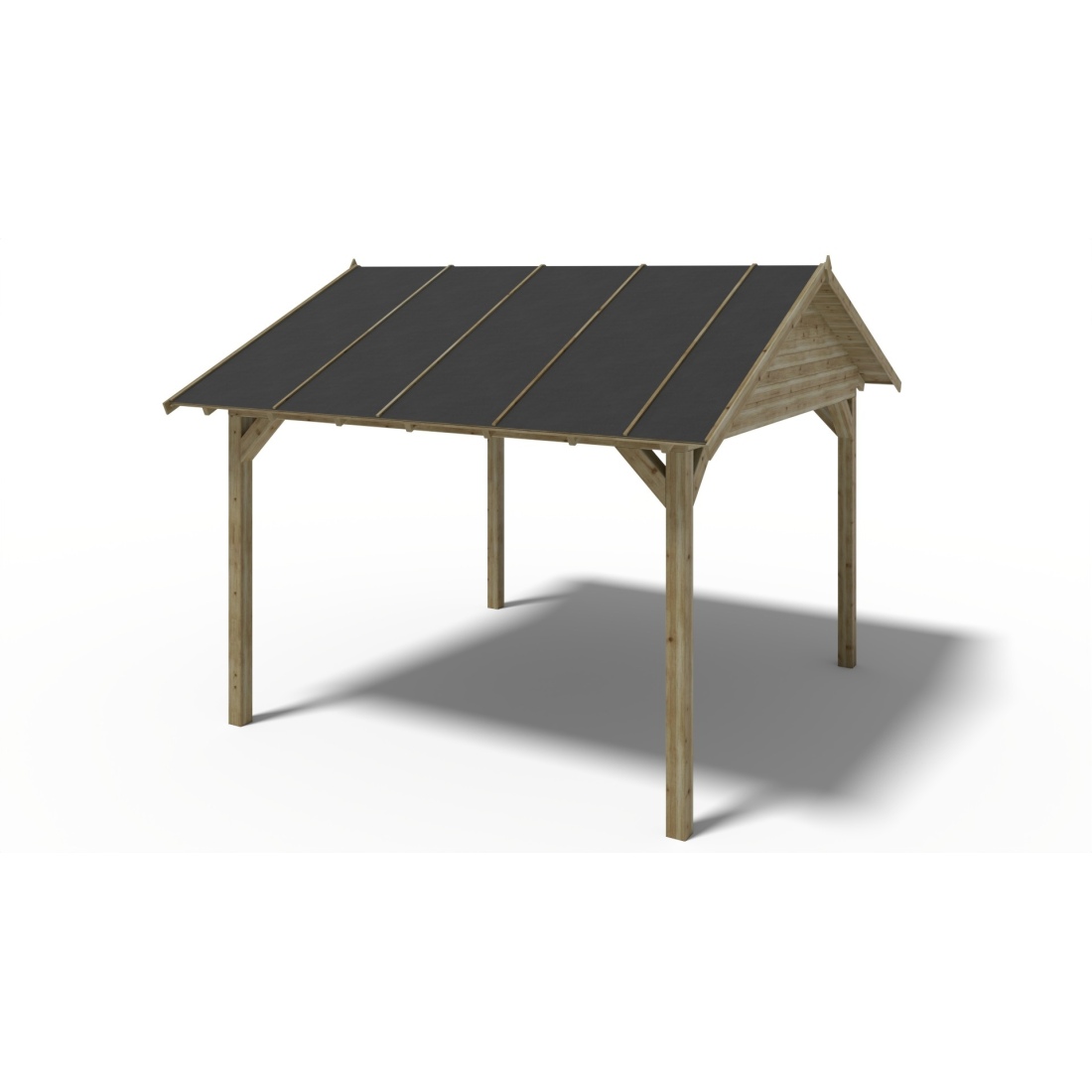 Pérgola de jardín 4.04x4.17 m - impregnada - alt36