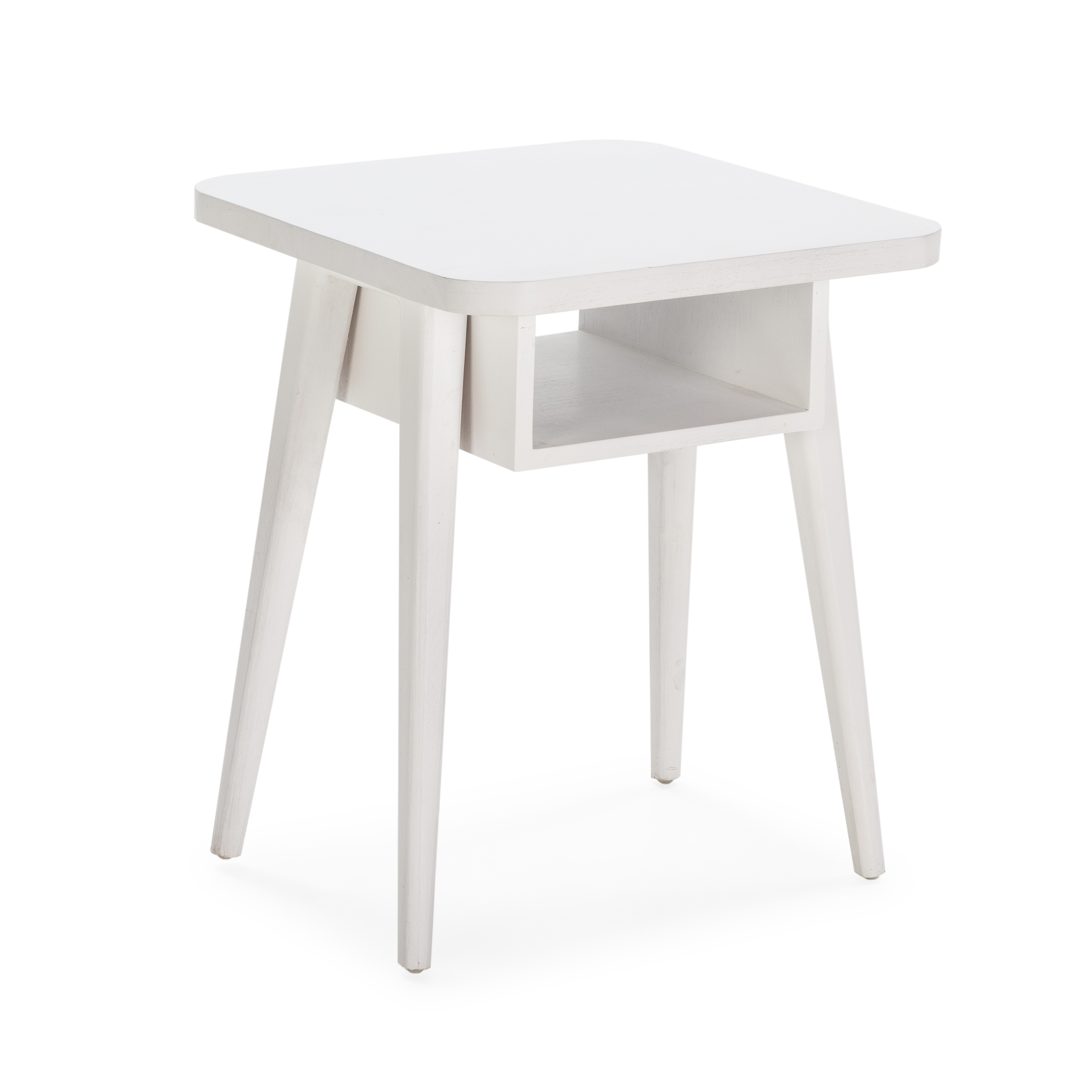 Mesita de noche 50x50x60 madera blanco