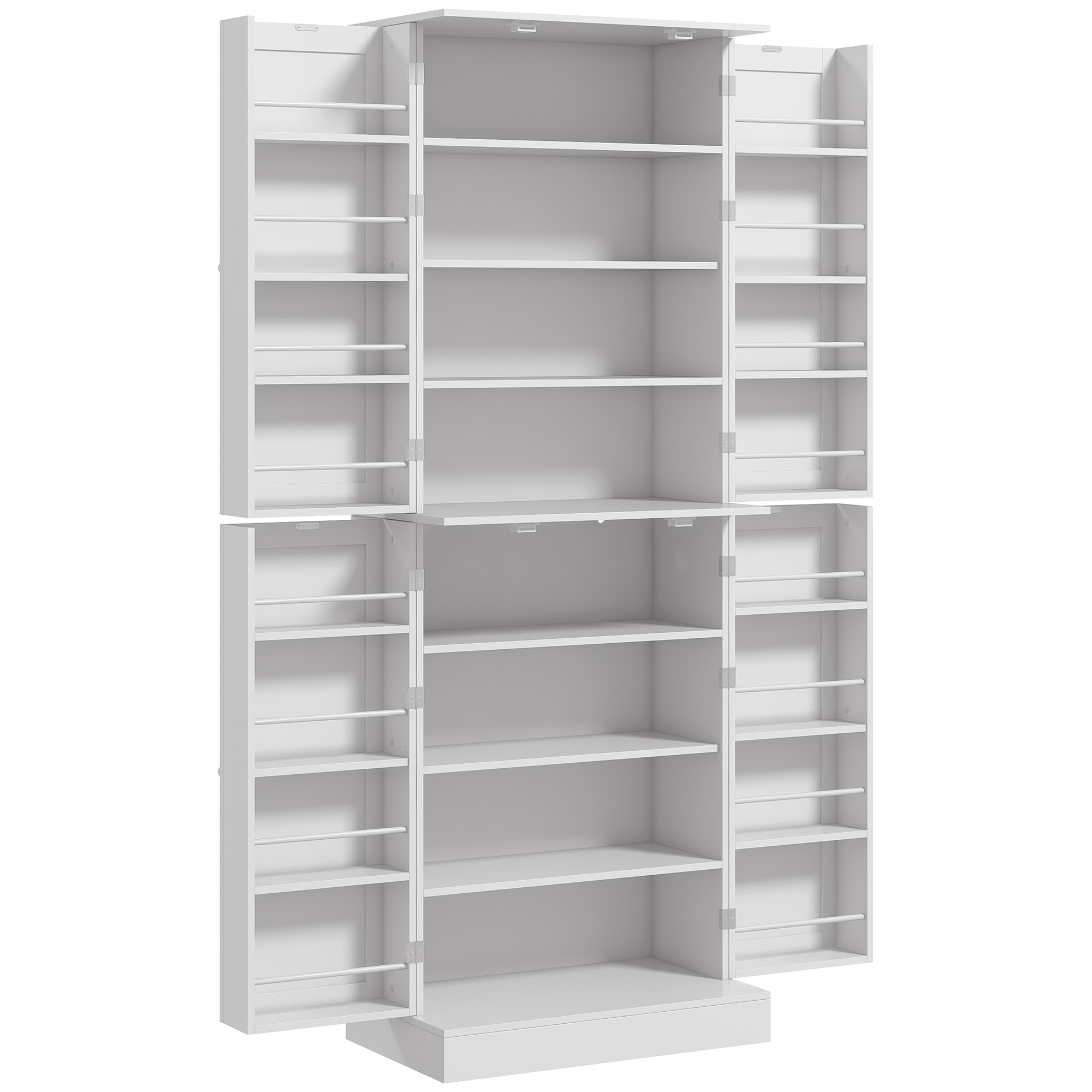 Aparador tablero de partículas blanco 60x35x166 cm