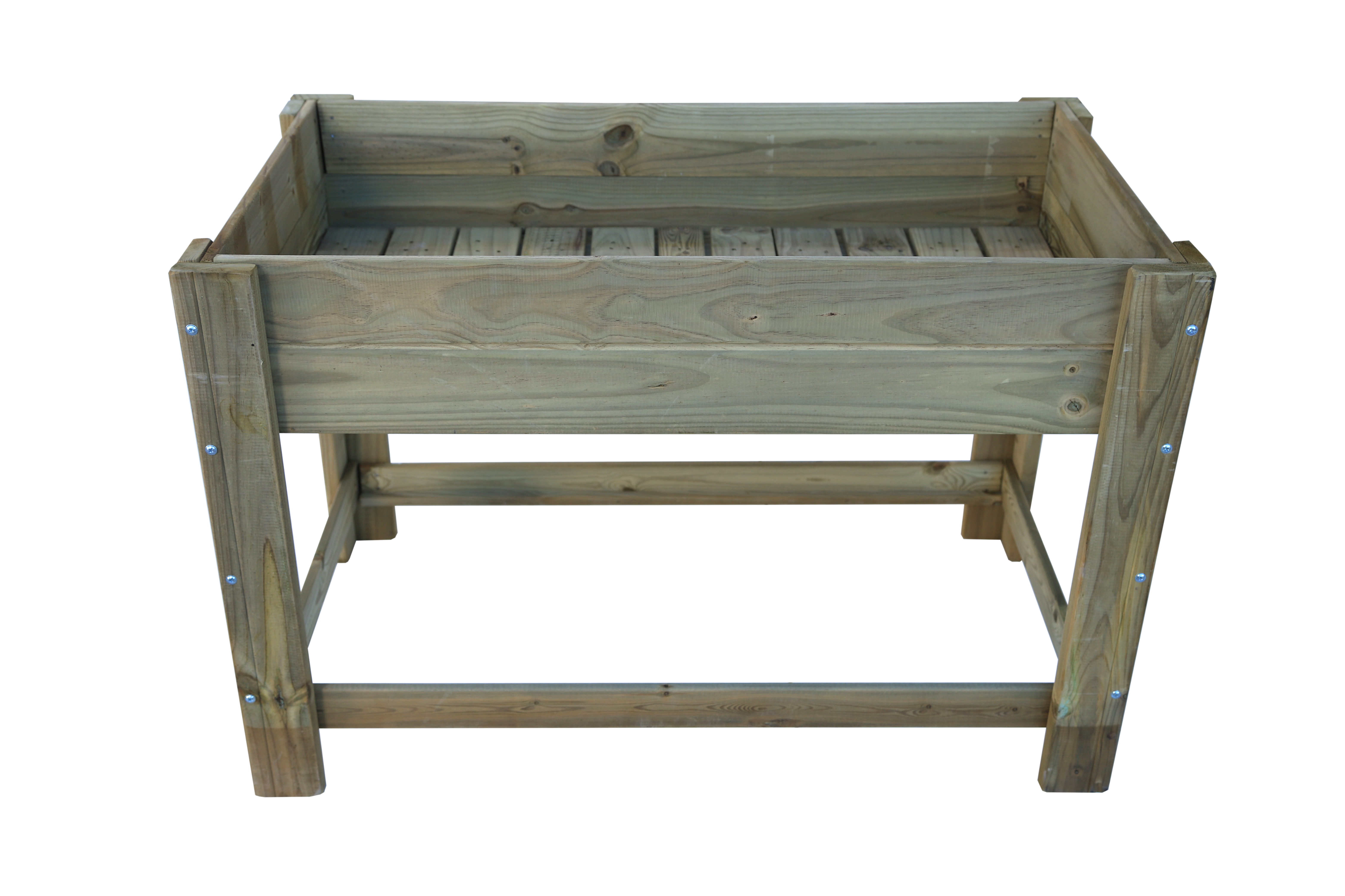 Mesa de cultivo de madera 119x65x80cm 115l huerta autoclave-madelea