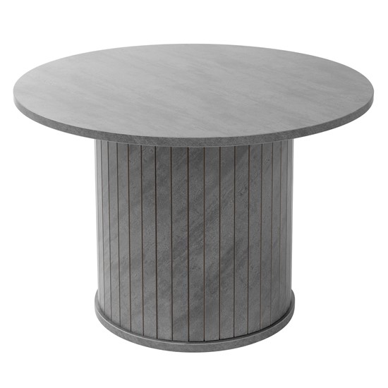 Mesa de centro redonda con tablero sobresaliente ø60 x 40 cm gris