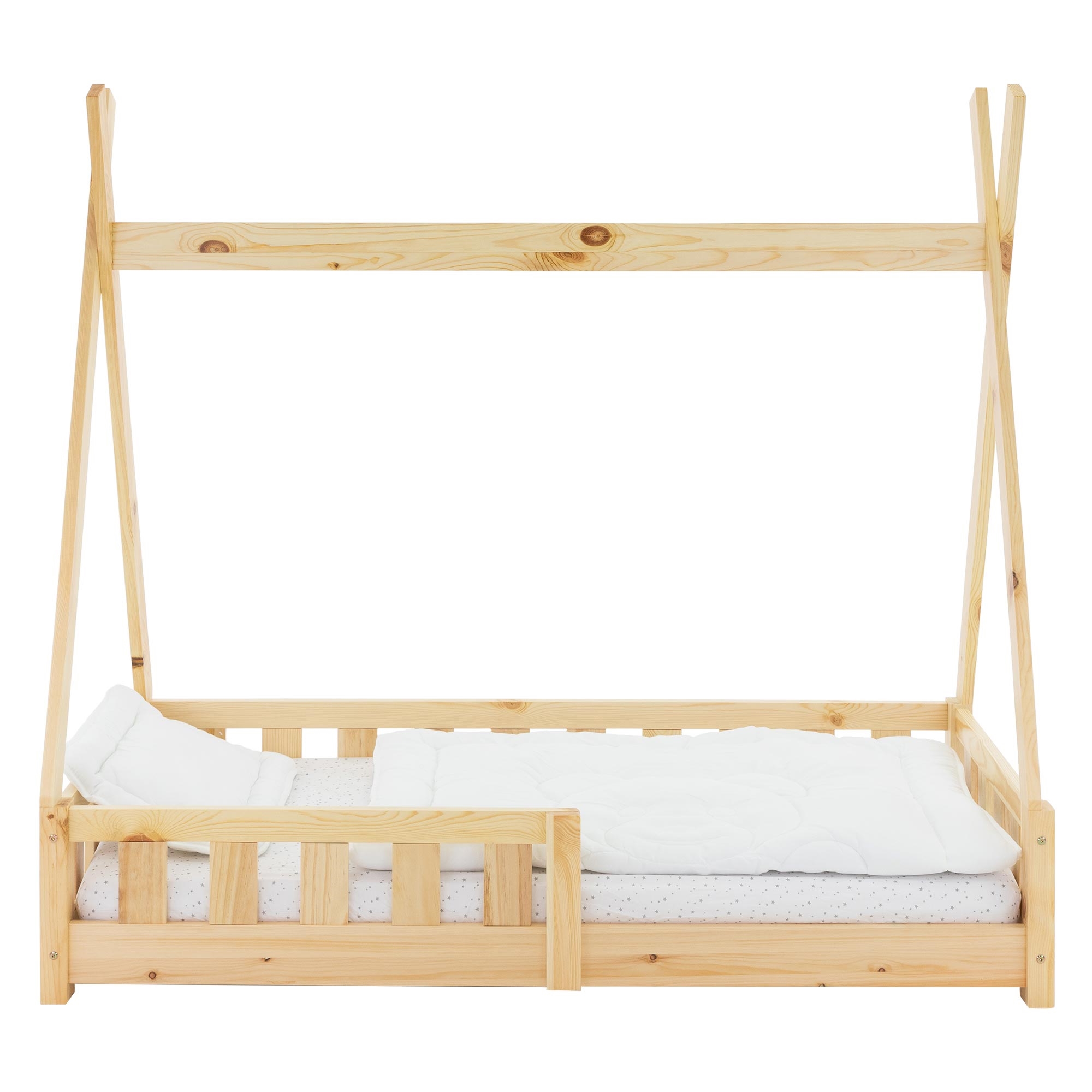 Cama infantil tipi 70x140 cm con protecci�n antica�da ml-design
