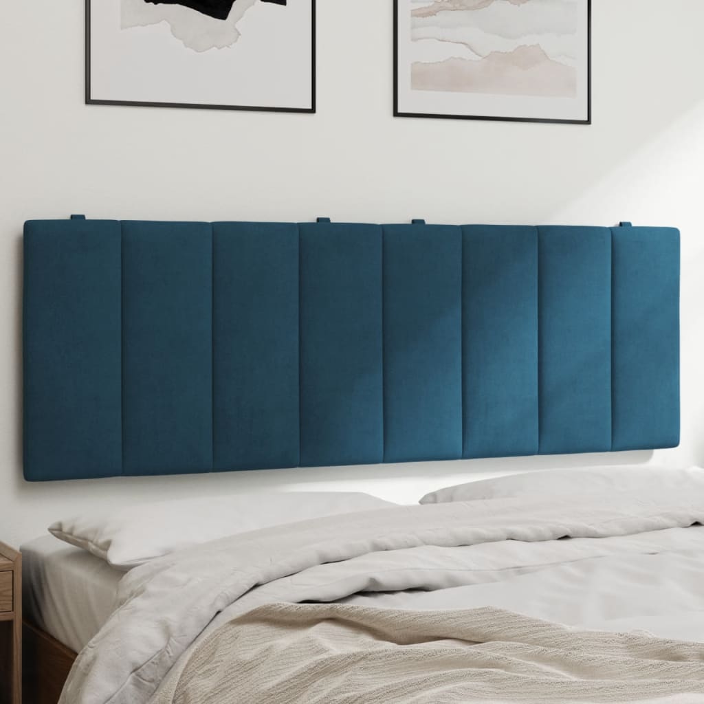 Cabecero de cama acolchado terciopelo azul 120 cm eso4862
