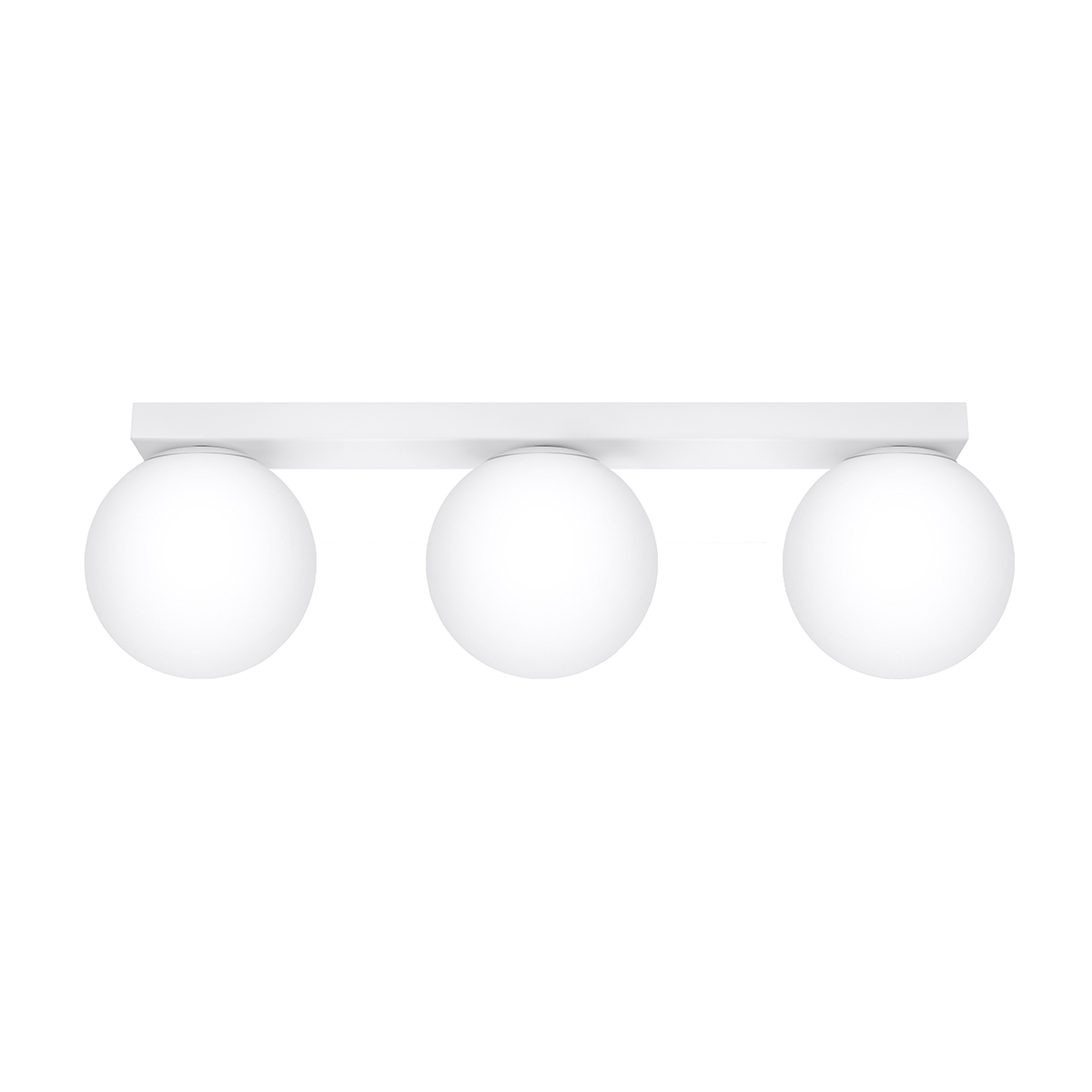 Lámpara de techo yoli 3 blanco acero/vidrio 50x14.5x12cm