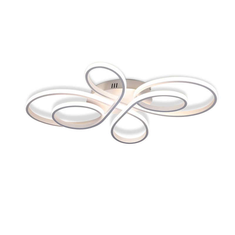 Nettlife plafon de techo LED regulable 80 cm blanco 78 w salón diseño
