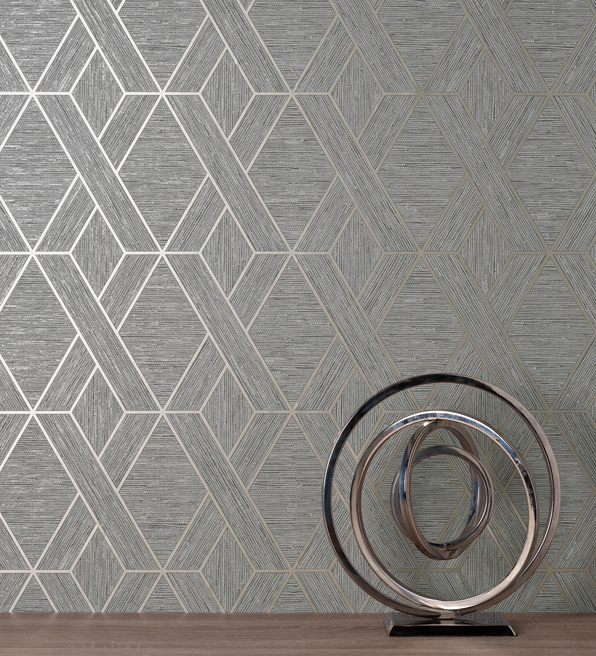 Papel pintado gaulan lavable geométrico trenzado de líneas 5.23m²