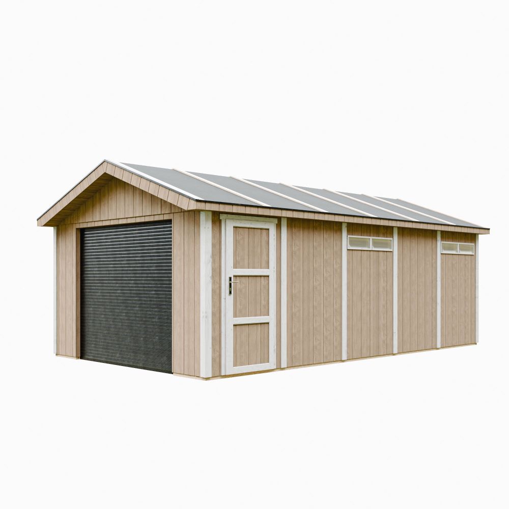 Garaje de calidad premium 21 m²- l378 x l648 cm - Timbela m992b-terra brown