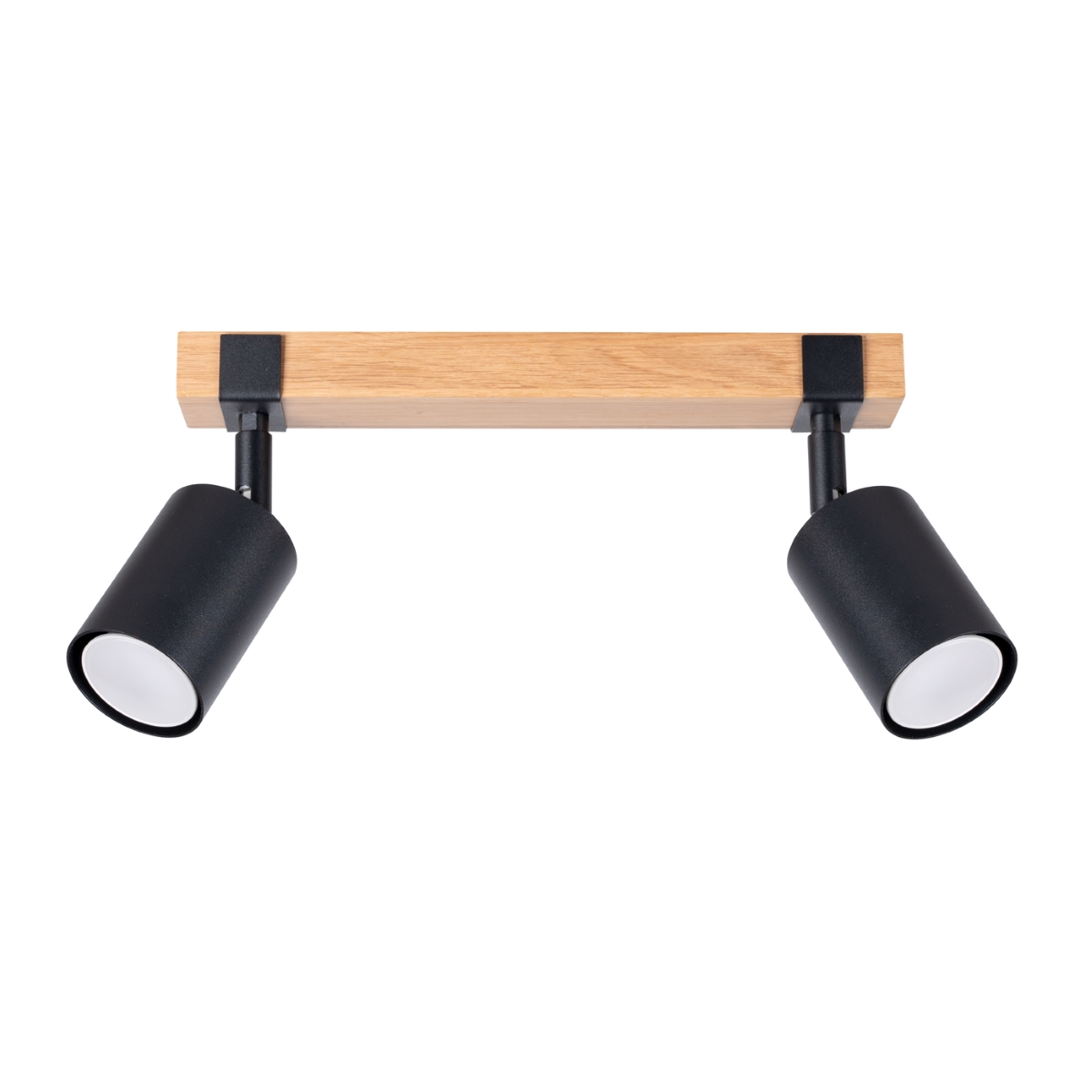 Lámparas de techo negro/madera natural acero/madera natural 38x17.2x6