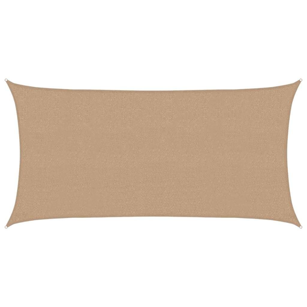 vidaXL toldo de vela hdpe gris taupe 160 g/m² 2,5x5 m
