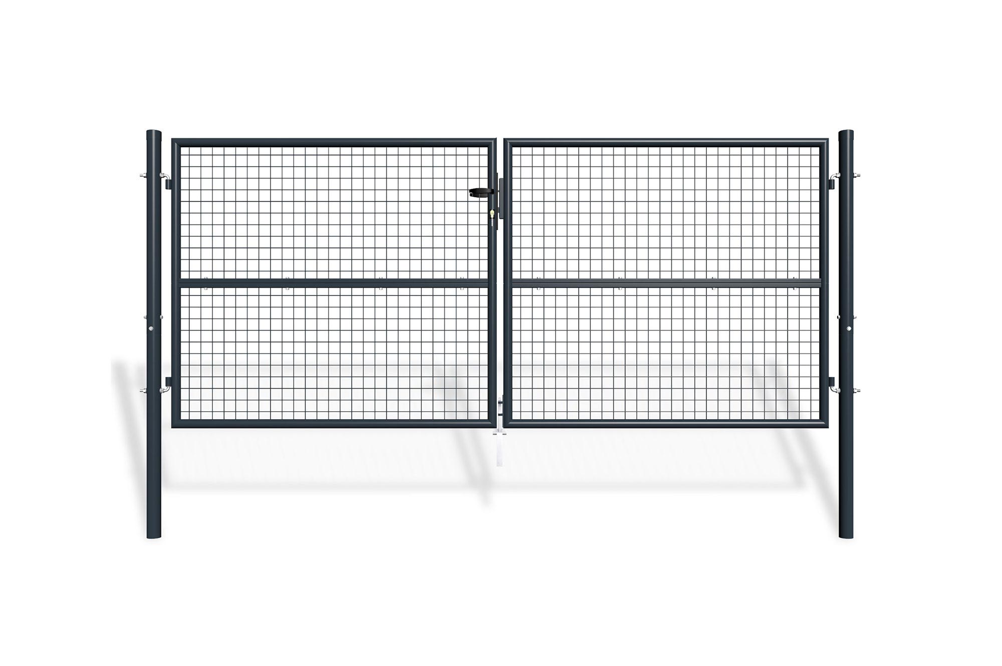 Puerta batiente de malla metálica 3m oLGa a.130cm gris