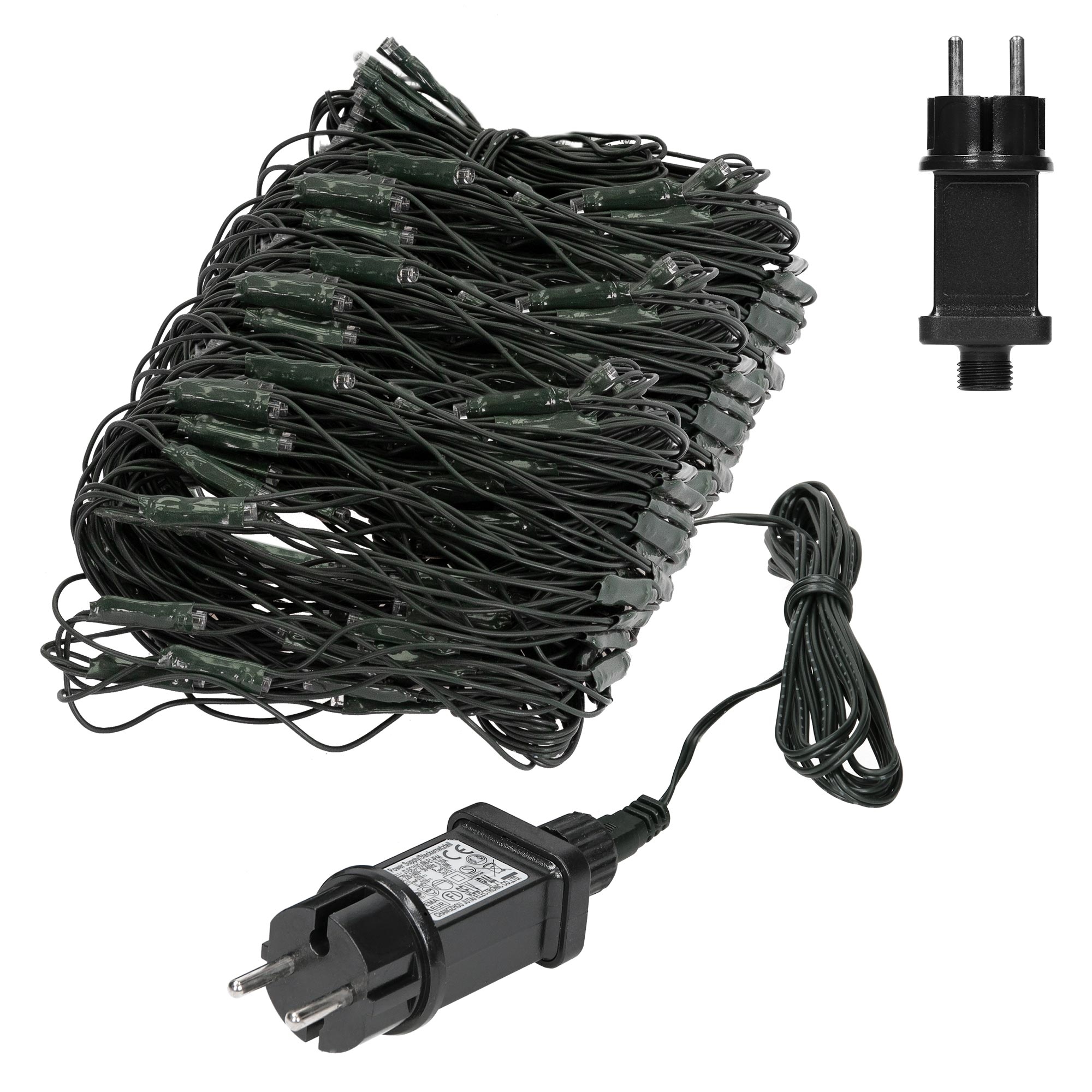 Cadena de luces de longitud 320 LED 1,5 x 3 m blanco ecd germany