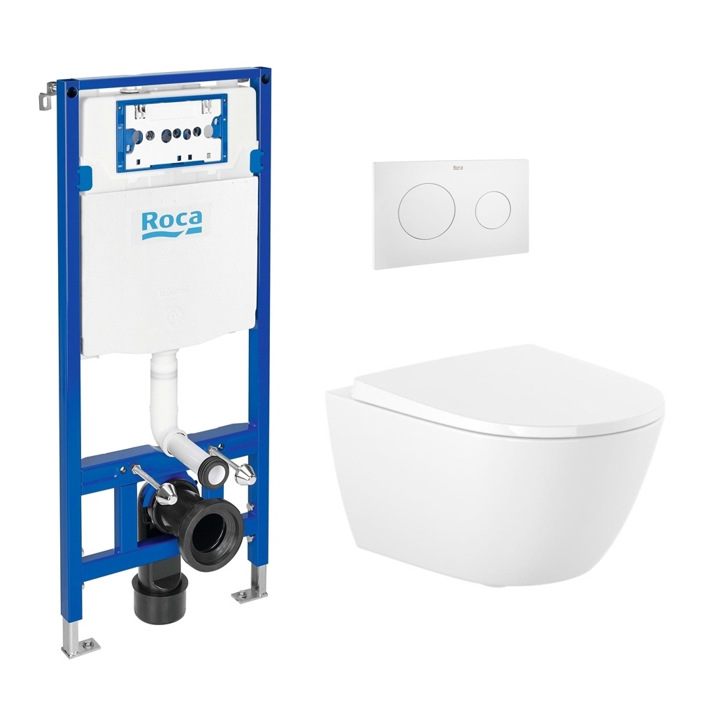 Pack roca duplo one + wc ona 53 + pl10 blanco mate