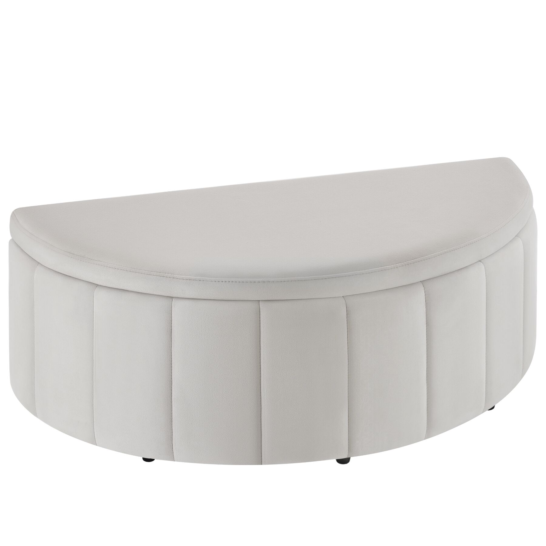Tectake banco tapizado con almacenaje, resistente, 150kg, topo 108x48x40cm