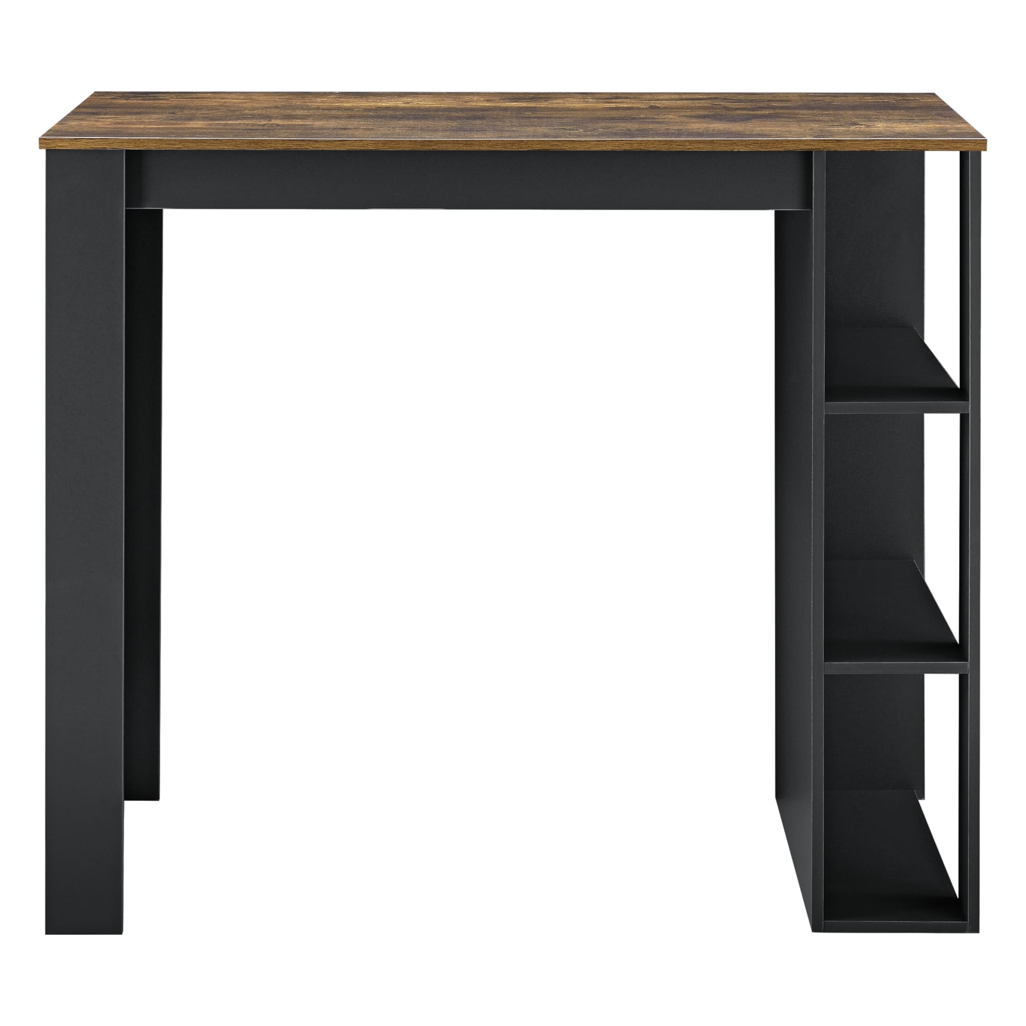 Mesa de bar danderyd con 3 estantes aglomerado 120x60x106 cm negro / roble