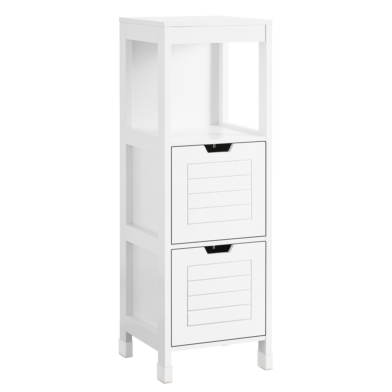 Sobuy mueble baño con estante y cajones blanco