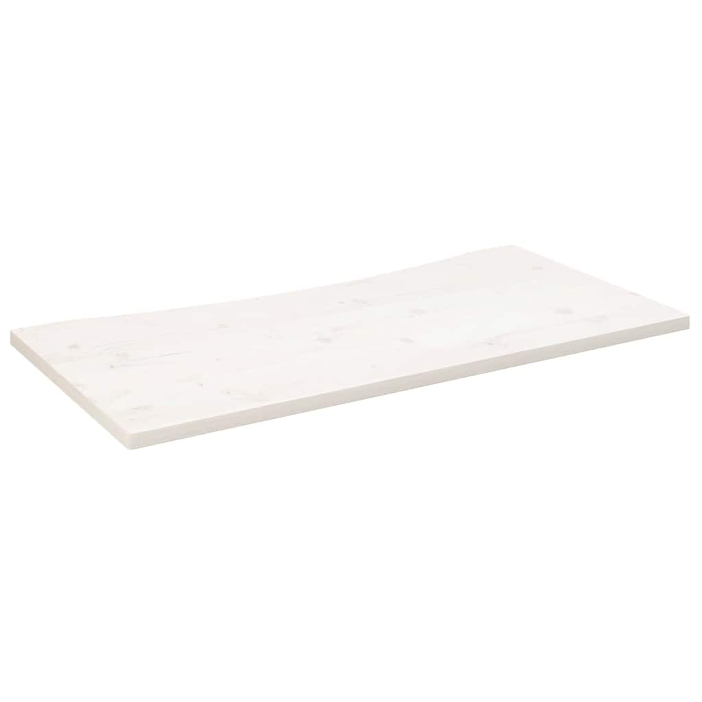 vidaXL tablero de escritorio madera maciza pino blanco 100x50x2,5 cm