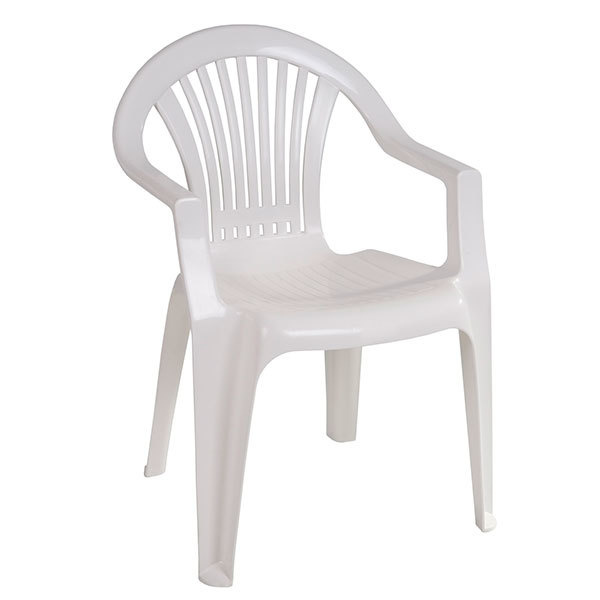 Silla de jardín monoblock 54x56x80cm de resina Braga