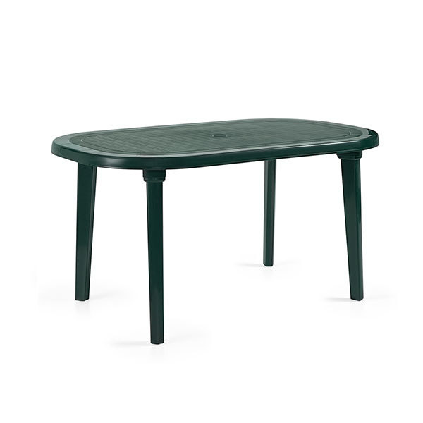 Mesa de jardín ovalada 140x83x72cm de polipropileno