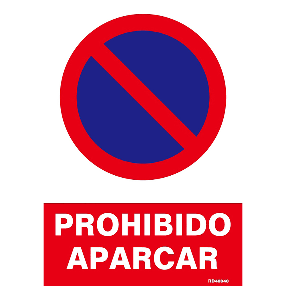 Señal prohibido aparcar 297x210mm rd40040